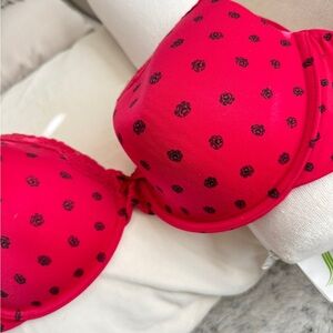 Red off cherry Color Bra